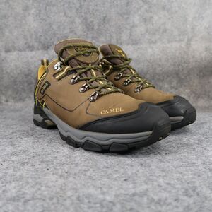 Camel Shoes Mens 9 Hiking Low Leather Boot Outdoor Trekking Active Lace Up Brown